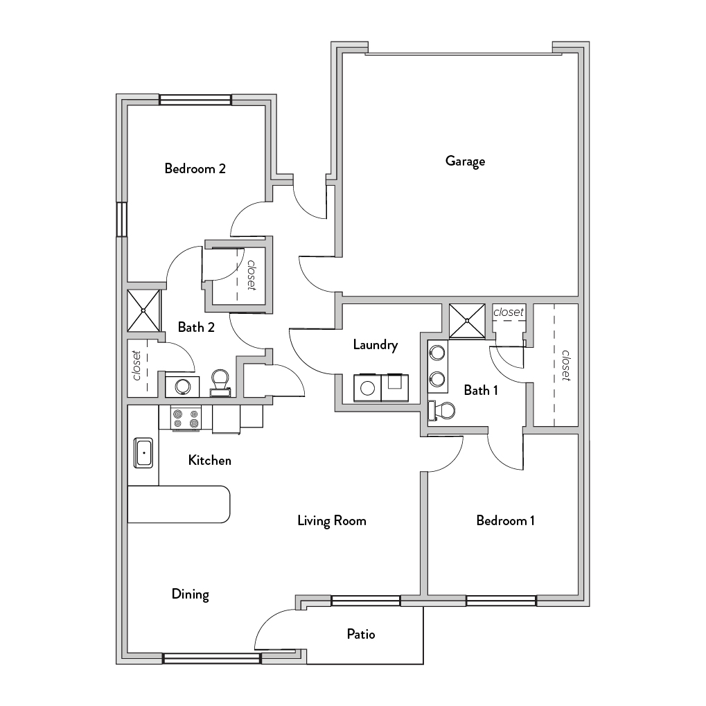 The Parkway Senior Living in Blue Springs, MO Villa floor plan